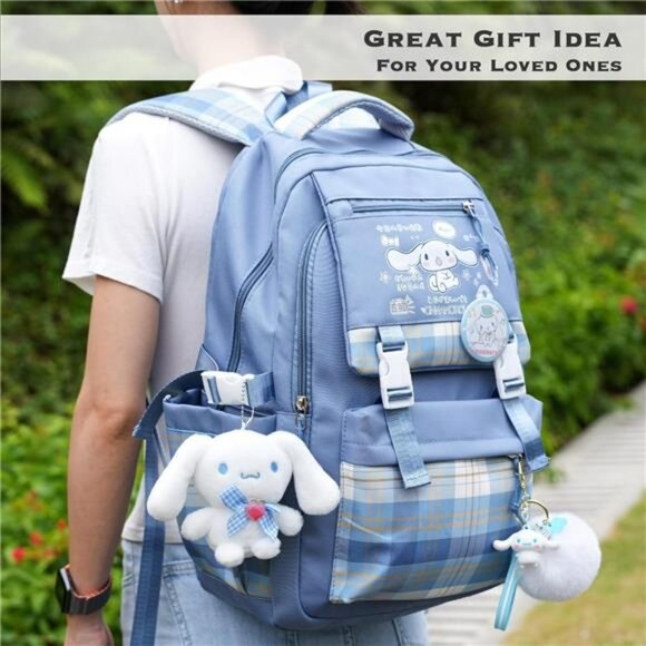 Kawaii Backpack Cute School Bag for Girls Japanese Cartoon Bookbag Blue - Picture 6 of 7